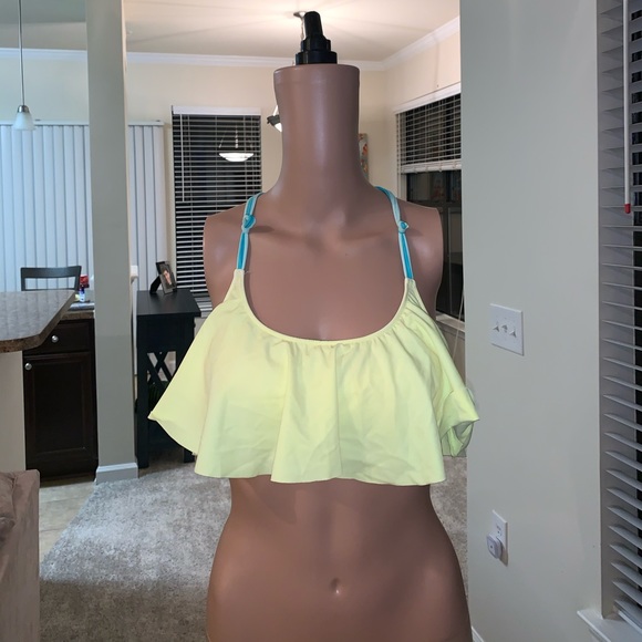 PINK Victoria's Secret Other - PINK Victorias Secret Yellow & Blue Cover Up Top